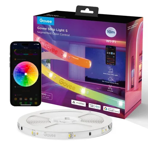 Govee WiFi RGBICW Smart PRE LED pásik 10m Matter - extra odolný