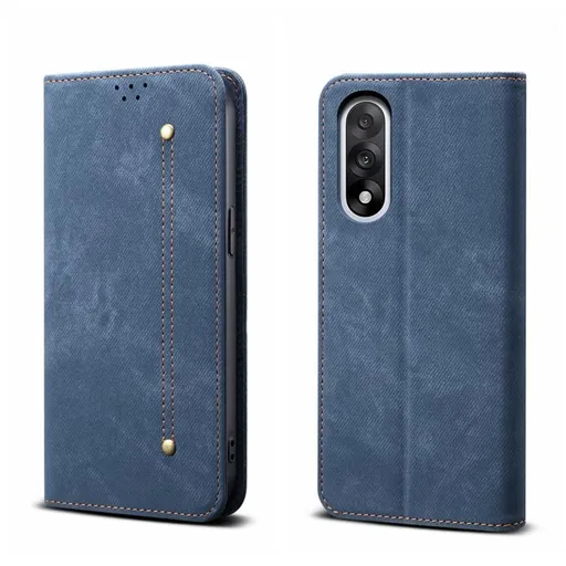 DENIM Peňaženkový kryt pre OnePlus Nord 5 5G modrý