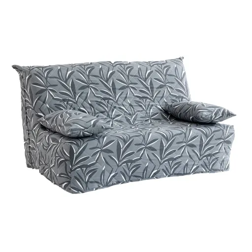 Poťah na pohovku typu harmonika s výplňou a potlačou listov