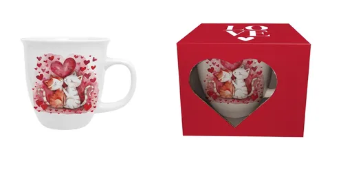 DUO - Hrnček 650ml LOVING CATS v darčekovej krabičke