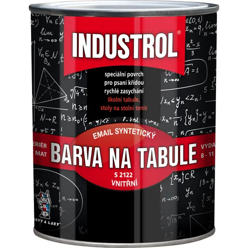 INDUSTROL FARBA NA TABULE S2122 - Syntetická farba na tabule 0,6 l 0199 - čierna