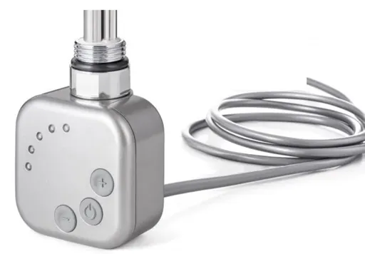 OLSEN SPA - Vykurovacia tyč BURG s termostatom - Farba vykurovacej tyče - Chróm - matný, Typ pripojenia - Rovný kábel, Výkon vykurovacej tyče - 600 W RDOHT2RK60003