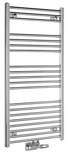 AQUALINE - ALYA vykurovacie teleso rovné 600x1188, stredové pripojenie, chróm LLS303