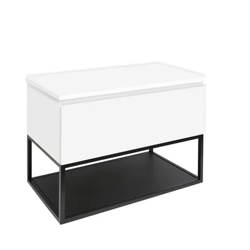 Kúpeľňová skrinka s krycou doskou SAT B-Way 59x57x45 cm biela lesk BWAY60WDESK