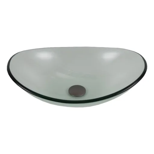 OLSEN SPA - Sklenené umývadlo na dosku DEVENTER 55×37×16 cm OLKLTG108