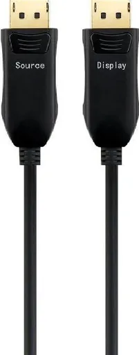 PremiumCord Optický DisplayPort 1.3/1.4 prípojný kábel M/M, pozlátené konekt. 30m