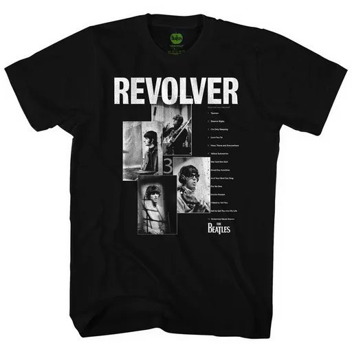 The Beatles tričko Revolver Tracklist Čierna L
