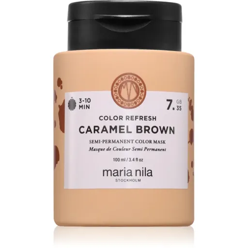 Maria Nila Colour Refresh jemná vyživujúca maska bez permanentných farebných pigmentov odtieň Caramel Brown 7.35 100 ml