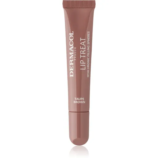 Dermacol Lip Treat hydratačný lesk na pery odtieň 9 Taupe Brown (Choco & Vanilla) 10 ml