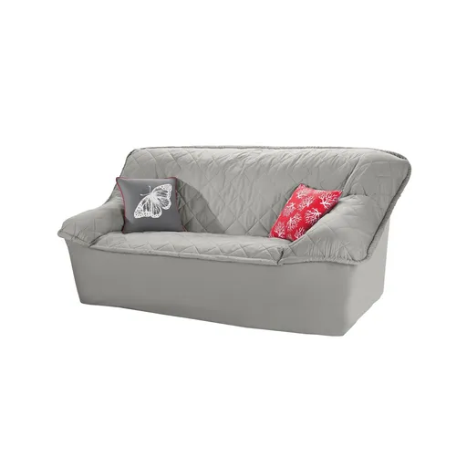 Prešívaný bavlnený poťah na pohovku a kreslo s  lakťovými opierkami, plátno bachette