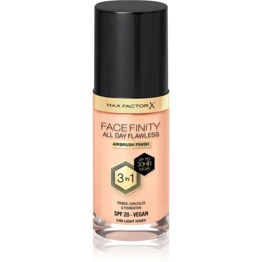 Max Factor Facefinity All Day Flawless dlhotrvajúci make-up SPF 20 odtieň 40 Light Ivory 30 ml
