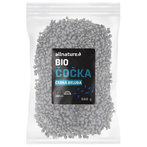 ALLNATURE Šošovica čierna beluga BIO 500 g