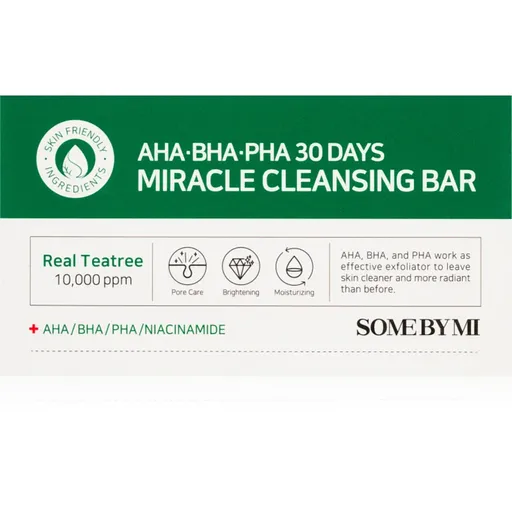 Some By Mi AHA∙BHA∙PHA 30 Days Miracle Cleansing Bar čistiace hydratačné mydlo pre mastnú a problematickú pleť 106 g