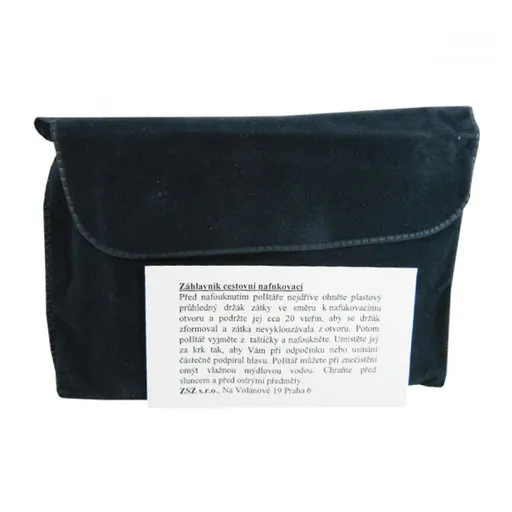 ZSZ Záhlavník cestovná nafukovacie semiš 35x25x9 cm.