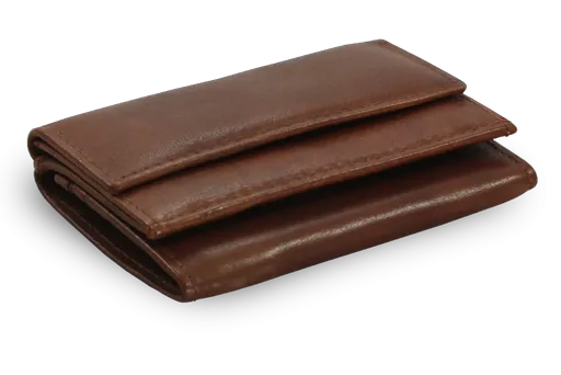 Tmavo hnedá dámska kožená mini peňaženka 511-4392A-47