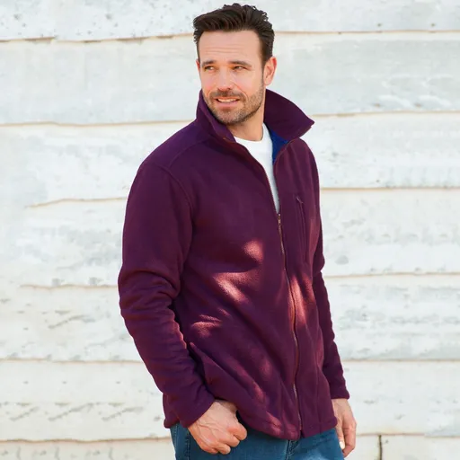 Fleecová bunda na zips s hrejivou podšívkou