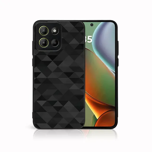 MY ART Ochranný kryt pre Motorola Moto G15 / Moto G15 Power BLACK TRIANGLES (232)
