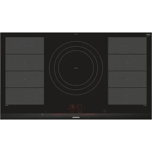 Indukčná varná doska Siemens 90 cm čierna, inštalácia na pracovnú dosku s rámčekom EX975LVV1E
