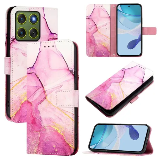 ART MARBLE Peňaženkový kryt pre Motorola Edge 70 PINK