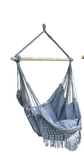 Chomik Záhradná závesná sieť BOHO | sivá 130 x 100 cm