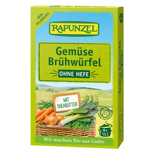 RAPUNZEL Zeleninový vývar bez droždia v kocke BIO 8 kusov