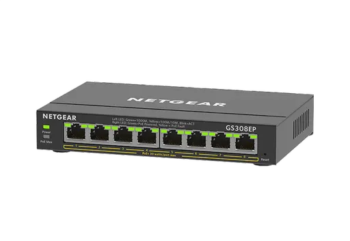 NETGEAR 8PT GE PLUS SWCH W/POE+