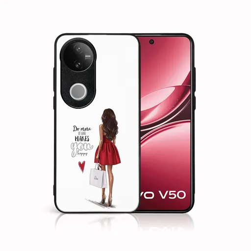 MY ART Ochranný kryt pre Vivo V50 5G RED DRESS (137)