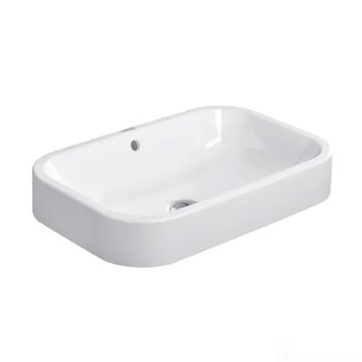 Duravit Happy D.2 umývadlo na dosku 60x40 cm bez otvoru pre batériu 2314600000