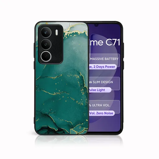 MY ART Ochranný kryt pre Realme C71 GREEN MARBLE (145)