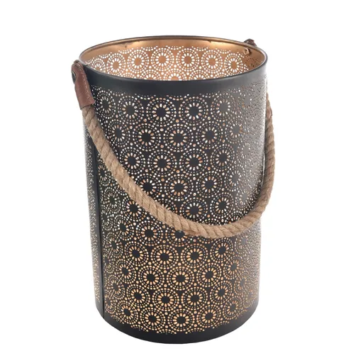 In Decor Kovový svietnik Dot čierna, 25 x 25 x 35 cm, L