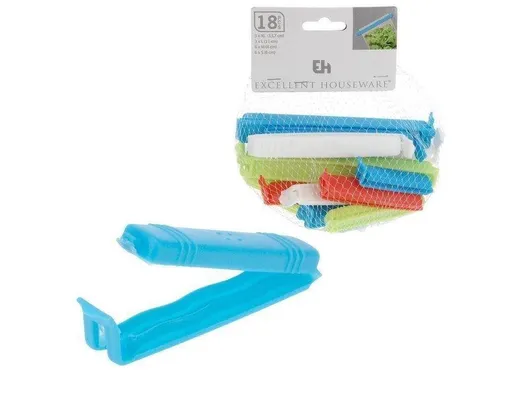 MAKRO - Klipy na vrecká 18ks rôzne farby, umelá hmota