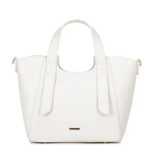 Dámsky kabelka s vyberateľnou taštičkou zlomená biela 100-4Y-215-0