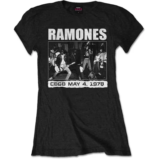 Ramones tričko CBGB 1978 Čierna XXL