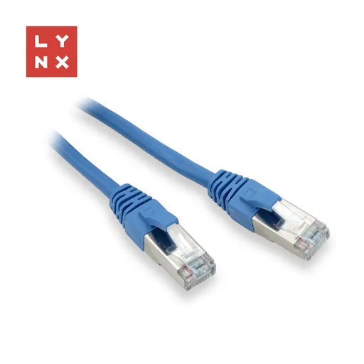 LYNX FTP patch kábel Cat5e PVC, CCA, 15m, modrý