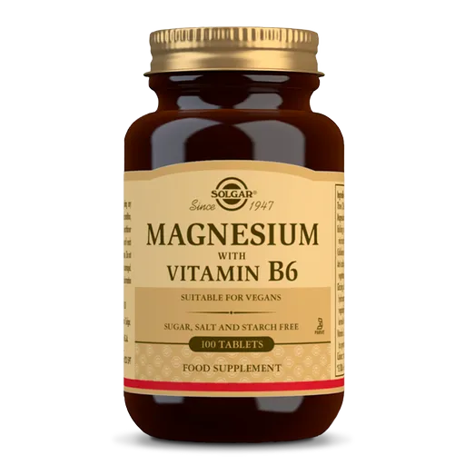 Solgar Magnesium with Vitamin B6 podpora spánku a regenerácie 100 tabliet