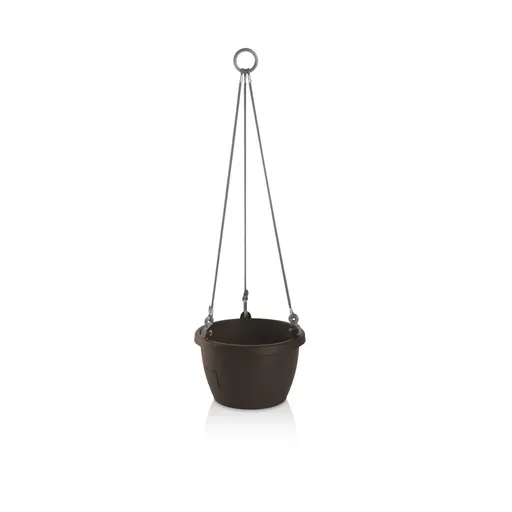 Gardenico Samozavlažovací závesný kvetináč Marina hnedá, pr. 25 cm, pr. 25 cm
