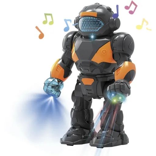 Teddies Robot chodiaci, 22 cm, na batérie so svetlom a zvukom