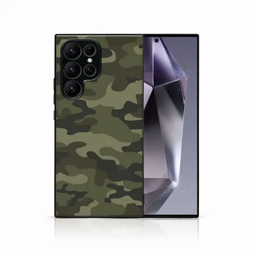 MY ART Ochranný kryt pre Samsung Galaxy S24 Ultra 5G GREEN CAMO (235)