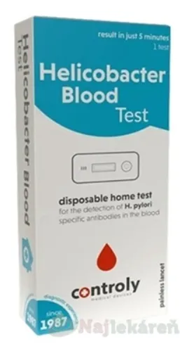 Controly Helicobacteria z krvi na samotestovanie 1 ks