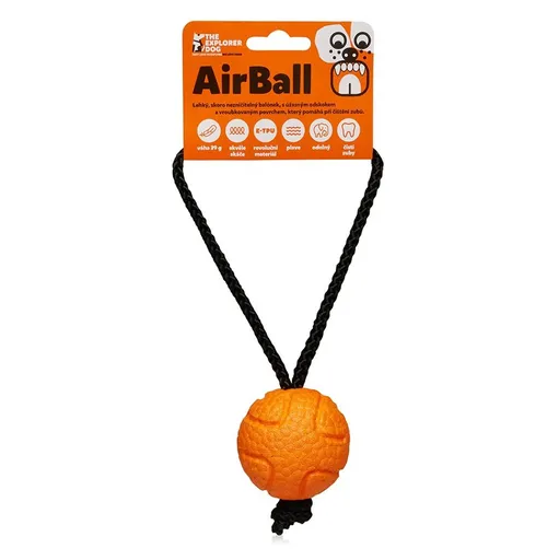 EXPLORER DOG AirBall Oranžová loptička na povraze 6,5 cm