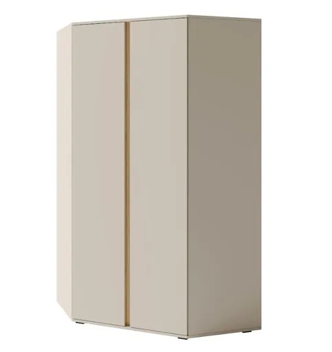 Meblar  Rohová šatníková skriňa LUCA LC02 | béžová/dub olejovaný