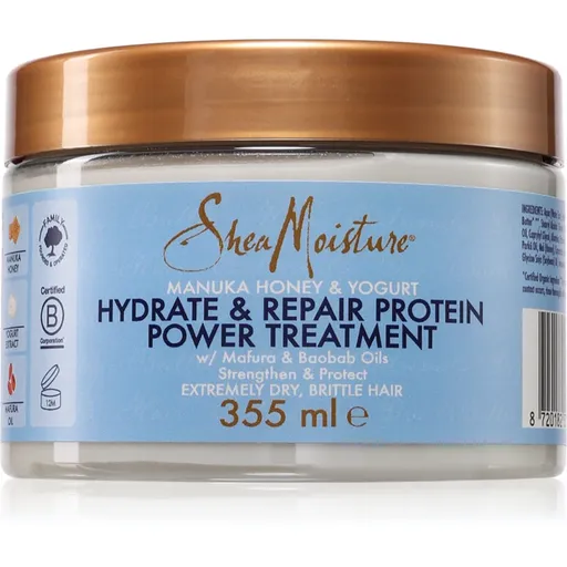 Shea Moisture Manuka Honey & Yogurt Masque hydratačná maska na vlasy s proteínmi 355 ml