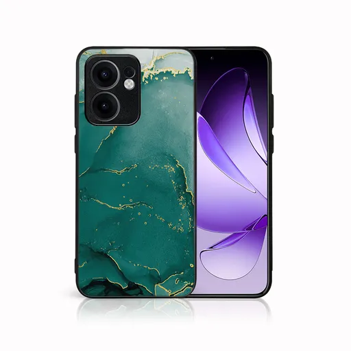 MY ART Ochranný kryt pre Oppo Reno13 F 5G / Reno13 FS 5G GREEN MARBLE (145)