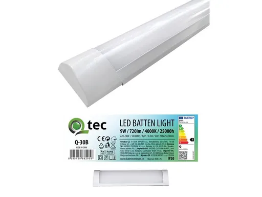 Svietidlo pod linku QTEC Q-30B 9W LED BATTEN LIGHT