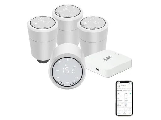 Smart sada termostatických hlavíc a centrálnej jednotky IMMAX NEO 07732C ZigBee Tuya