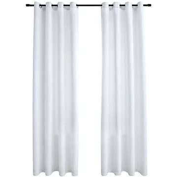 Zatemňovacie závesy s kovovými krúžkami 2 ks sivasté 140 x 245 cm (134484)
