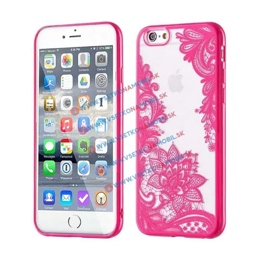 HENNA FLOWERS silikónový obal Apple iPhone 6 / 6S ružový