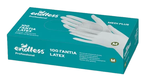 ENDLESS MEDI PLUS - Latexové rukavice M, 100 ks