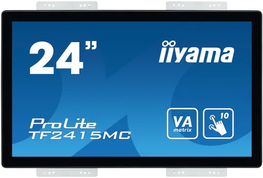 24" iiyama TF2415MC-B2: VA, FullHD, capacitive, 10P, 350cd/m2, VGA, DP, HDMI, čierny