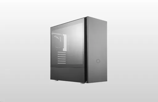 Cooler Master case Silencio S600 TG, ATX, Priehľadná bočnica, 2x 120mm Fan, Čierna